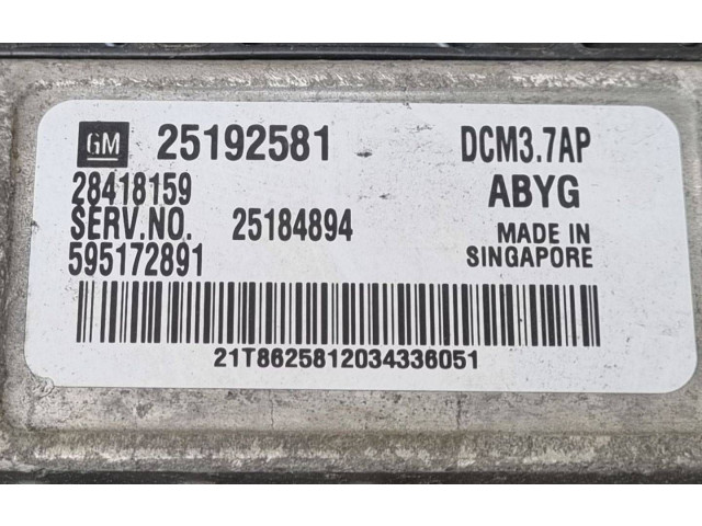 Řídící jednotka 25184894, 25192581   Opel Antara 2015