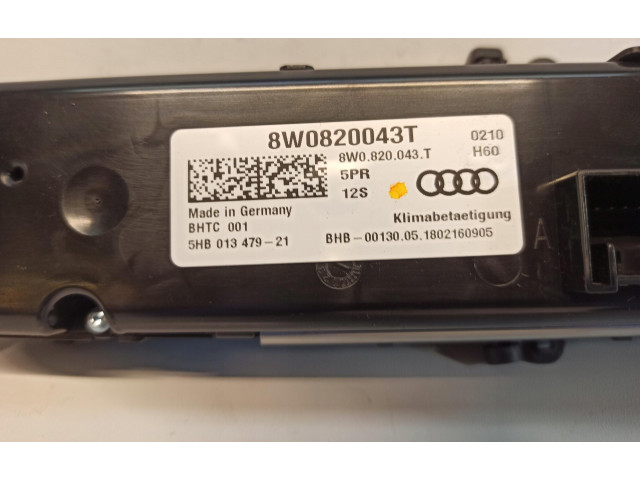 Блок управления климат-контролем 8W0820043T   Audi A5