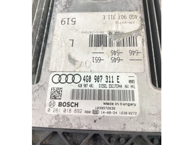 Řídící jednotka 4G0907311E, 0281018892   Audi A6 S6 C7 4G 2013