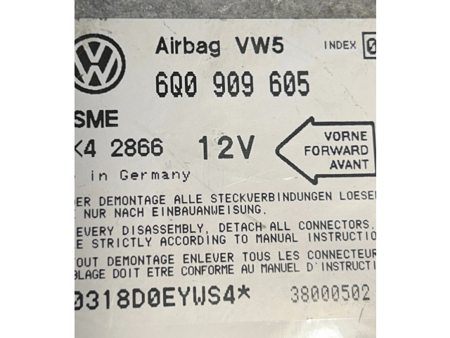 Блок подушек безопасности 6Q0909605, 38000502   Volkswagen Lupo