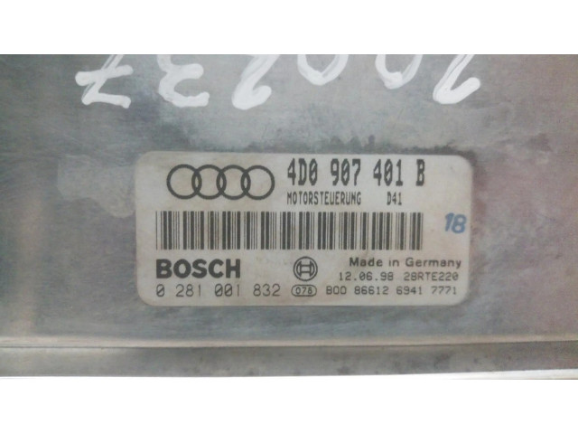 Блок управления двигателя 4D0907401, CENTRALITAMOTORUCE   Audi A8 S8 D2 4D