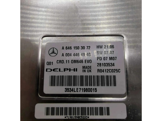 Řídící jednotka A6461503072, 28103534   Mercedes-Benz C W204 2009