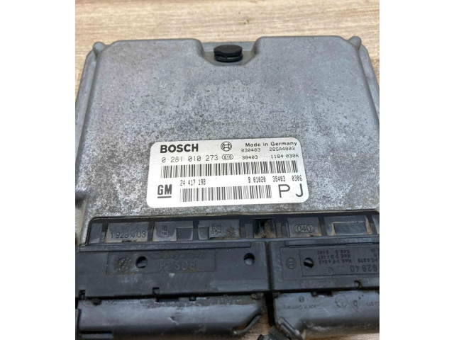Блок управления двигателем Блок управления 24417198, 0281010273   Opel Omega B2