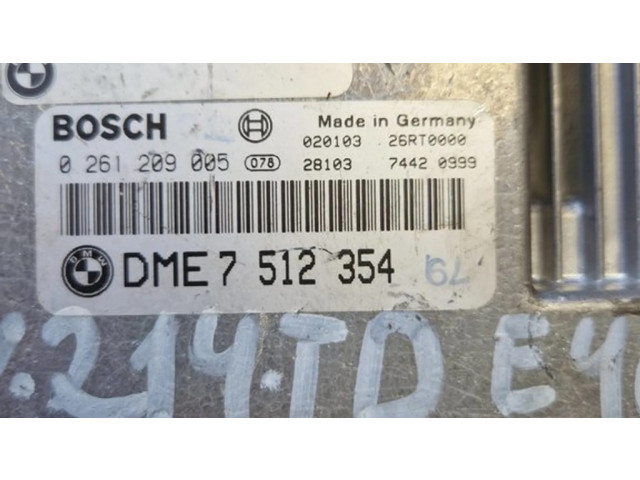 Řídící jednotka 7512354, 0261209005   BMW 3 E46 2004