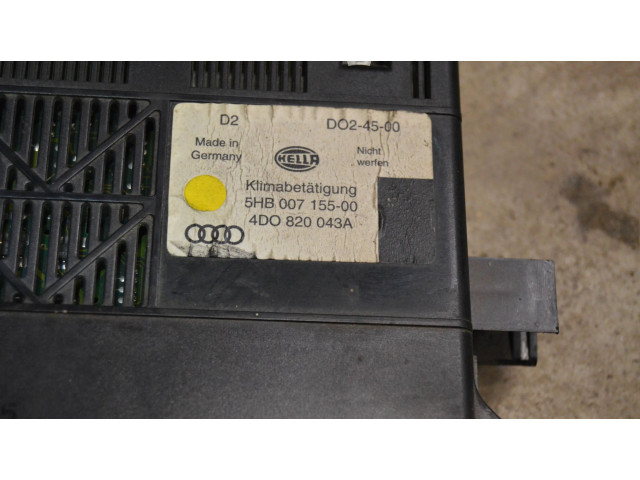 Блок управления климат-контролем 4D0820043A, 5HB00715500   Audi A8 S8 D2 4D