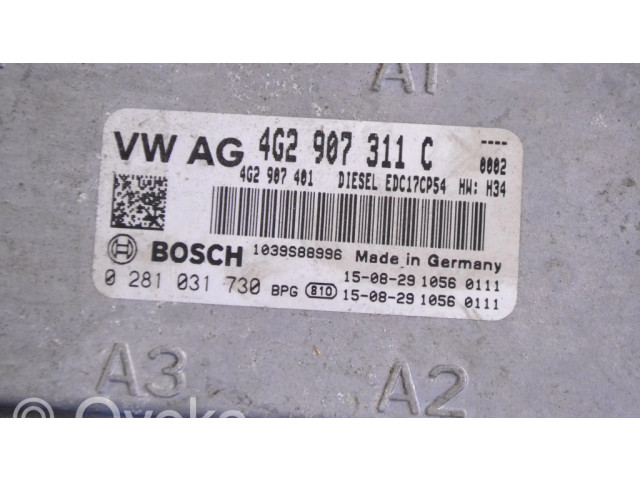 Блок управления двигателя 4G2907311C, 0281031730   Audi A6 C7