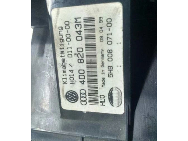 Блок управления климат-контролем 4D0820043M   Audi A8 S8 D2 4D
