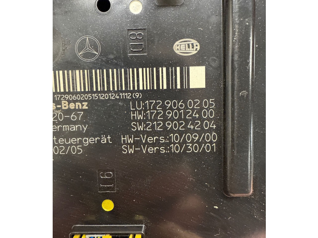   Pojistková skříňka 1729060205, 1729012400   Mercedes-Benz SLK R172 2014