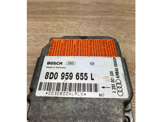 Блок подушек безопасности 8D0959655L, 0285001305   Audi A4 S4 B5 8D