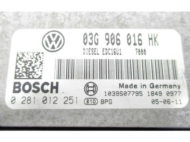 Řídící jednotka 03G906016HK   Volkswagen Touran I 