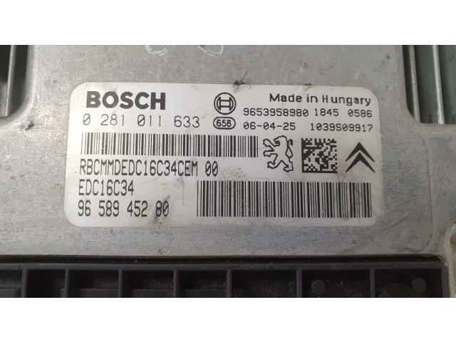 Řídící jednotka 0281011633, 9658945280   Peugeot 407 2006