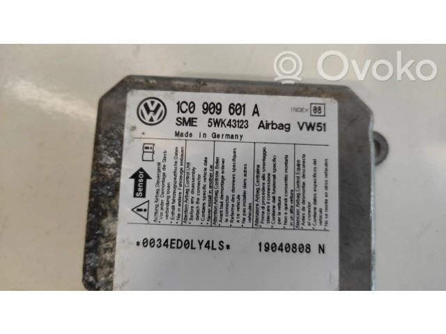 Блок подушек безопасности 1C0909601A, 5WK43123   Skoda Fabia Mk1 (6Y)