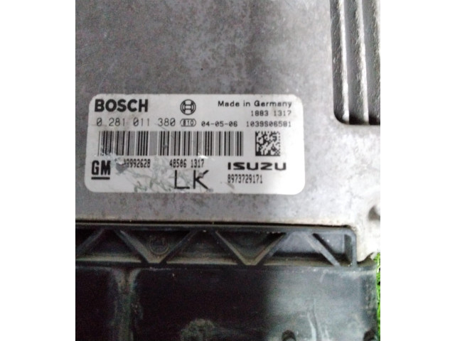 Řídící jednotka 485061317, 0281011380   Opel Astra H 2006