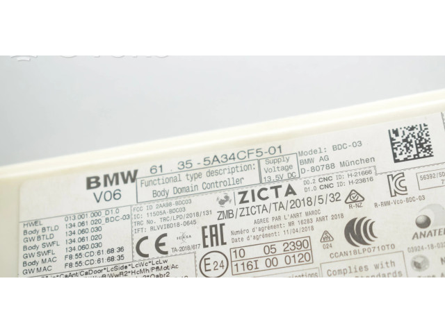 Řídící jednotka 5A34CF5, 5A307E2   BMW 3 G20 G21 2019