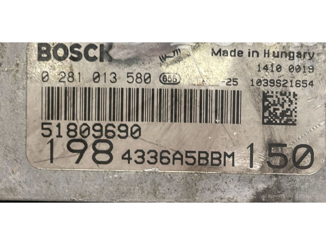 Řídící jednotka 0281013580, 0281013580   Fiat Bravo 2008