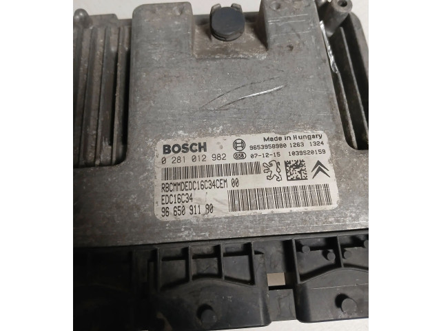 Řídící jednotka 9665091180, 0281012982   Peugeot Expert 2007