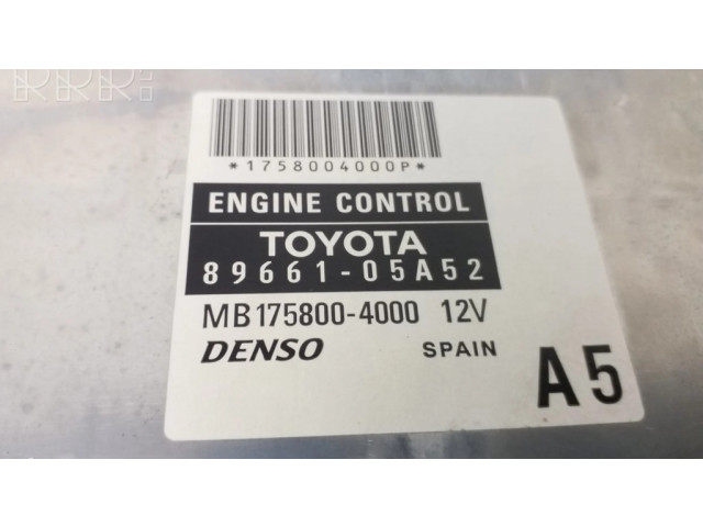 Блок управления двигателя 8966105A52, MB1758004000   Toyota Avensis T250