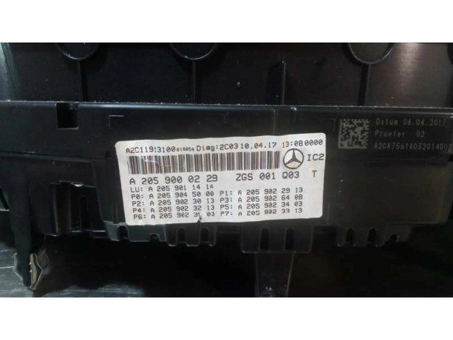 Přístrojová deska  Mercedes-Benz CLK AMG A208 C208 2017 A2059000229, A2C875618032014002  