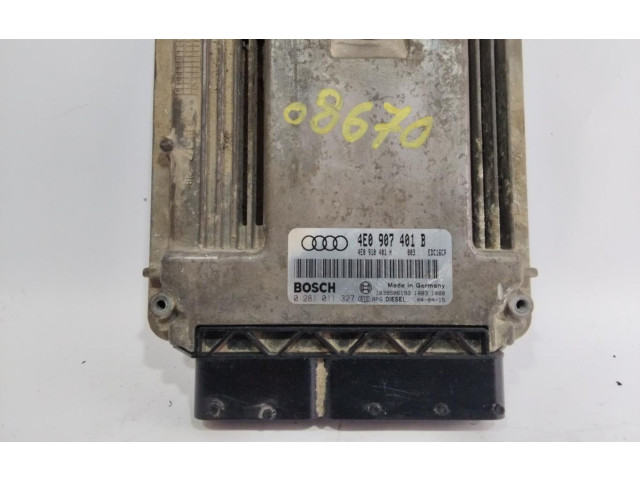 Блок управления двигателем ECU 4E0907401B   Audi A8 S8 D3 4E