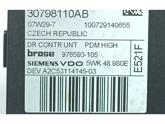 Передний двигатель механизма для подъема окон       Volvo S40  2004 - 2007 года   