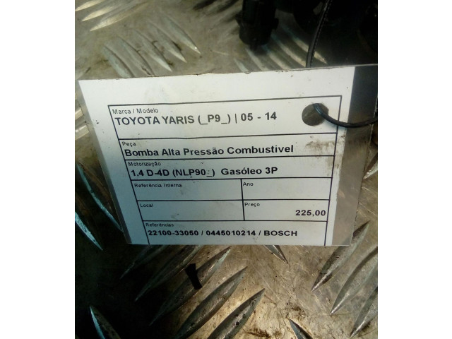 Vstřikovací čerpadlo 22100-33050, 0445010214   Toyota Yaris     