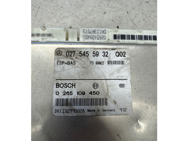 Блок управления АБС 0275455932, 0265109450   Mercedes-Benz CLK A209 C209