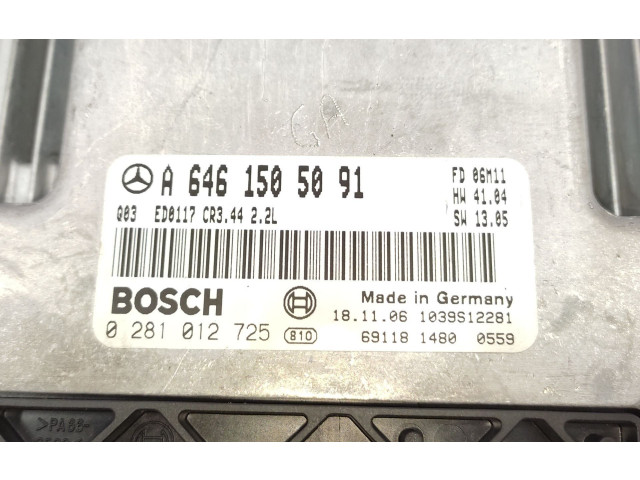 Řídící jednotka A6461505091, 0281012725   Mercedes-Benz C W203 2007