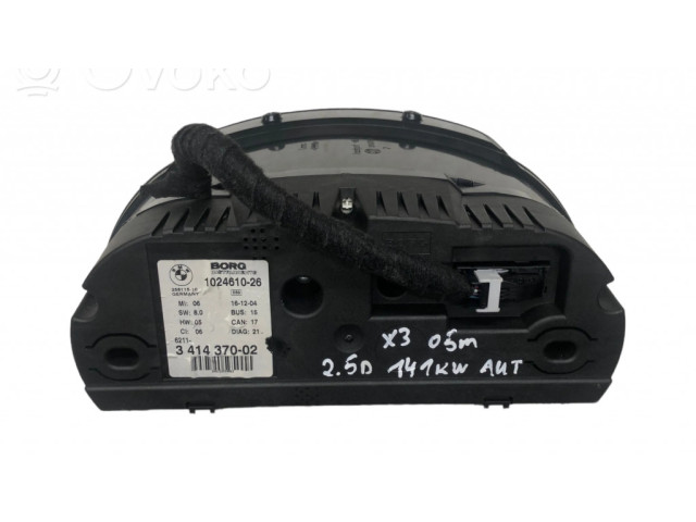Панель приборов 341437002, 102461026   BMW X3 E83       
