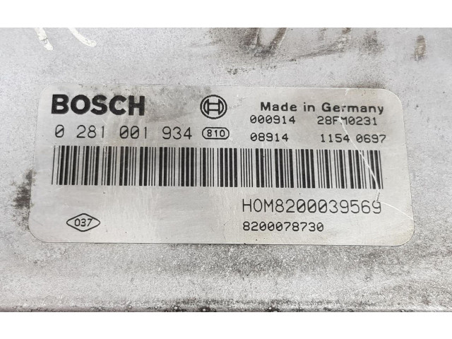Řídící jednotka 8200078730, 8200078730   Renault Megane I 2000