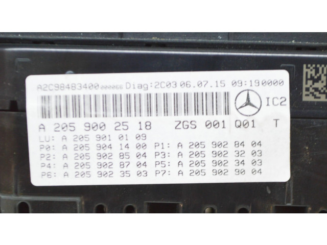 Панель приборов A2C80352504, A2C98483400   Mercedes-Benz C W205       