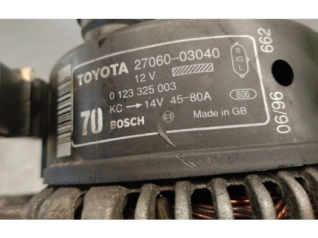 Генератор 2706003040, 0123325003   Toyota Carina T190      