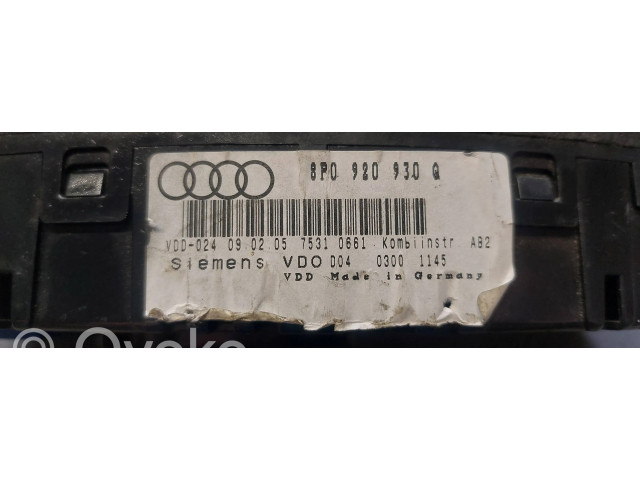 Панель приборов 8P0920930Q   Audi A3 S3 8P       