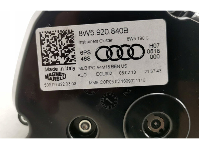 Přístrojová deska  Audi A5 2018 8W5920840B, NAN  