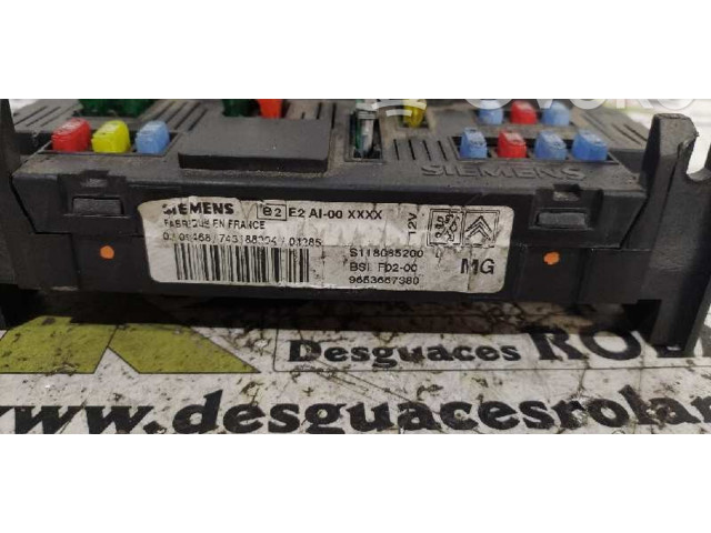 Pojistková skříňka Řídící jednotka BSM 9653667380   Citroen C3 Pluriel 2004