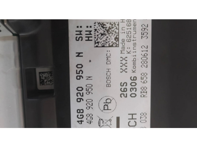 Přístrojová deska  Audi A6 S6 C7 4G 2013 4G8920950N, 0263678038  