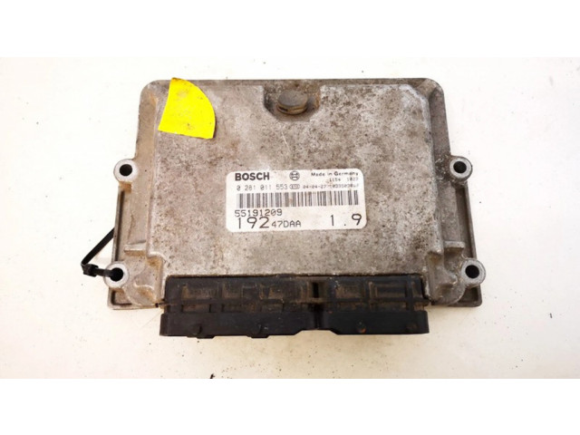 Řídící jednotka 55191209, 19247daa  0281011553   Fiat Stilo 2004