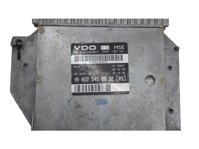 Řídící jednotka 0225458832, 412229018007   Mercedes-Benz E W210 1997
