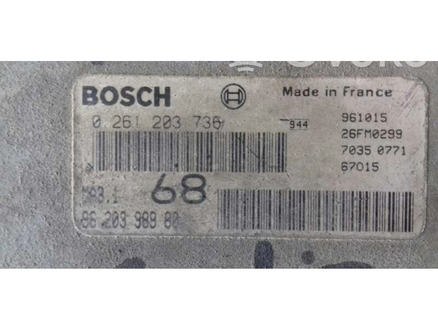 Řídící jednotka 9620398980   Peugeot 106 