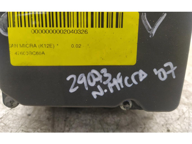 Jednotka ABS 47600BC60A   Nissan Micra 2007
