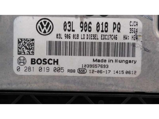 Řídící jednotka 03L906018PQ, 0281019005   Seat Exeo (3R) 2009