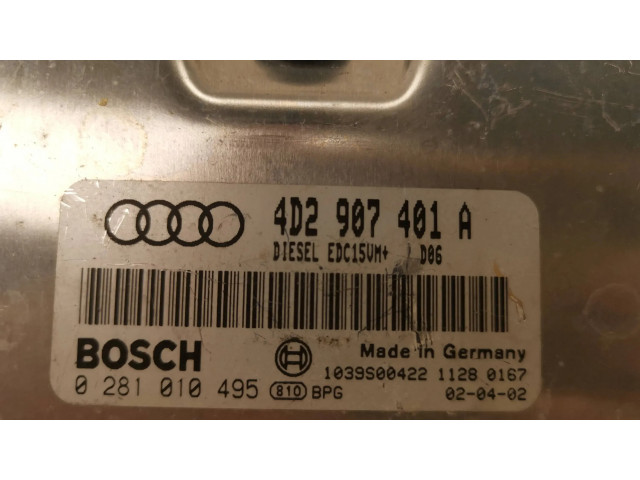 Блок управления двигателя 4D2907401A, 1039S00422   Audi A8 S8 D2 4D