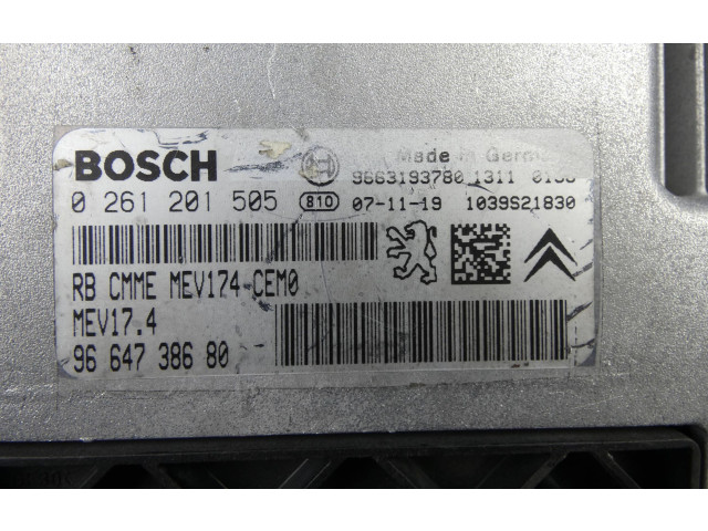 Řídící jednotka 9664738680, 0261201505   Peugeot 308 SW  2008