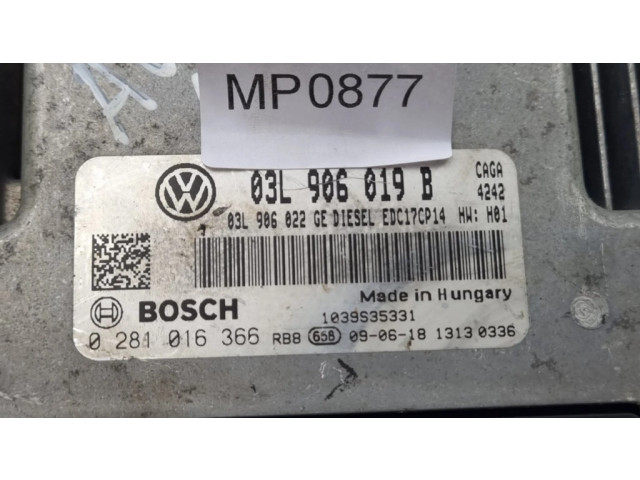 Řídící jednotka 03L906022GE, 03L906019B   Audi A4 S4 B6 8E 8H 2005
