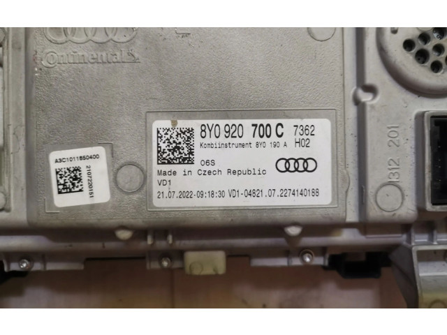 Přístrojová deska  Audi A3 8Y 2020 8Y0920700C, 8Y0920700C  