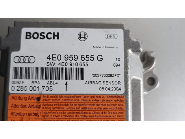 Блок подушек безопасности 4E0959655G, 0285001705   Audi A8 S8 D3 4E