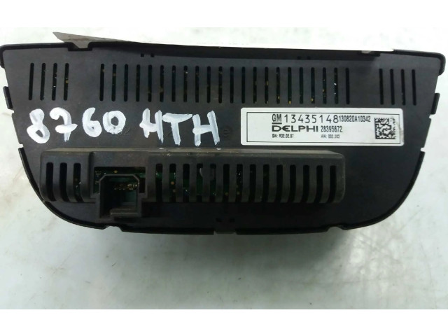 Блок управления климат-контролем 13435148, 28395672   Opel Meriva B