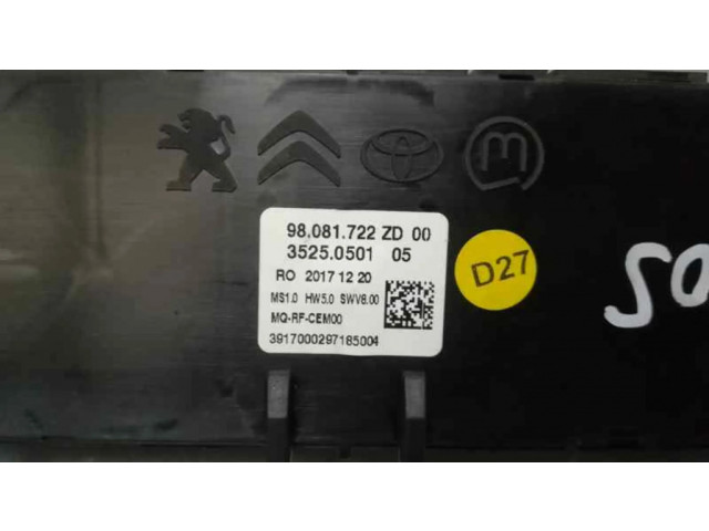 Блок управления климат-контролем 98081722ZD   Citroen Jumpy