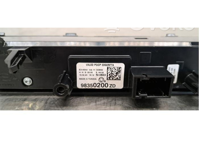 Steuergerät Klimaanlage 98350200ZD   Peugeot 408 II