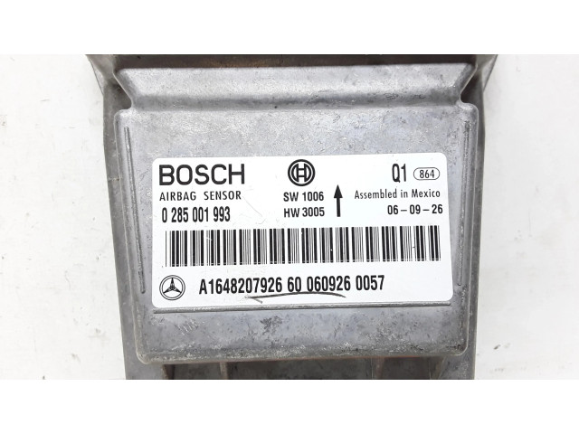 Блок подушек безопасности 0285001993, A1648207926   Mercedes-Benz ML W164