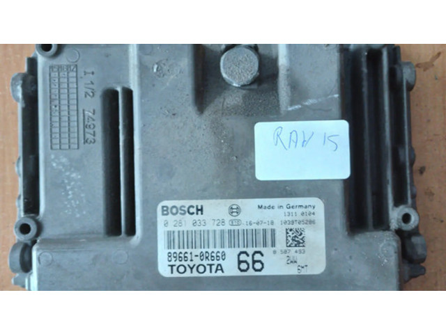 Řídící jednotka 896610R660, 0281033728   Toyota RAV 4 (XA40) 2017